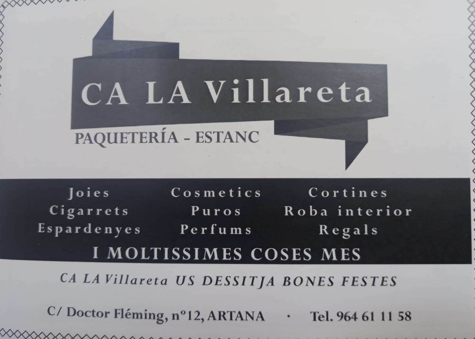 Paquetería Estanco Ca La Villareta